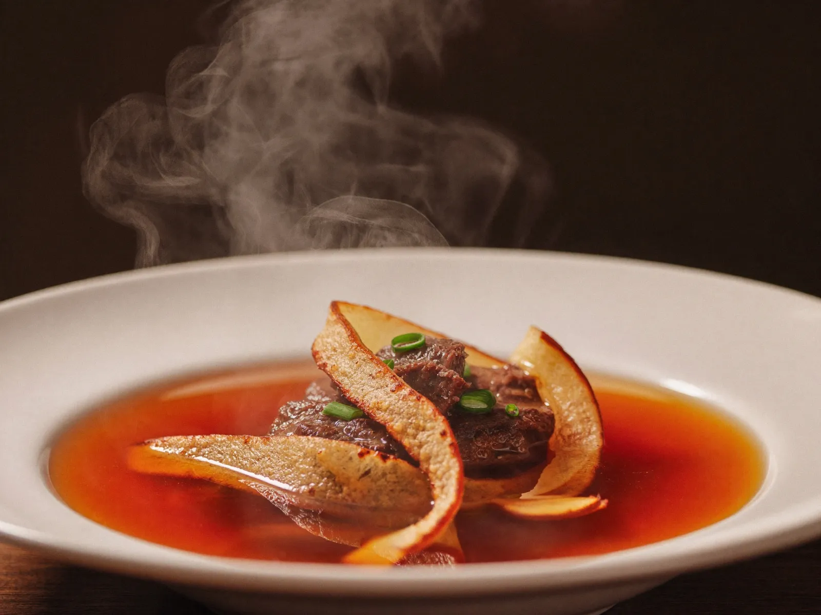 Kräftige Rindsuppe mit Leberknödel